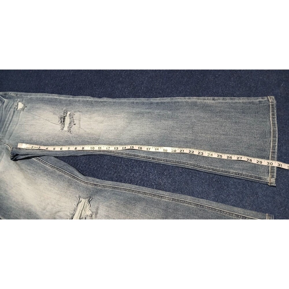 RFM LOS ANGELES Light Wash Distressed High Rise Flare Jeans 5 NWOT - Picture 11 of 11